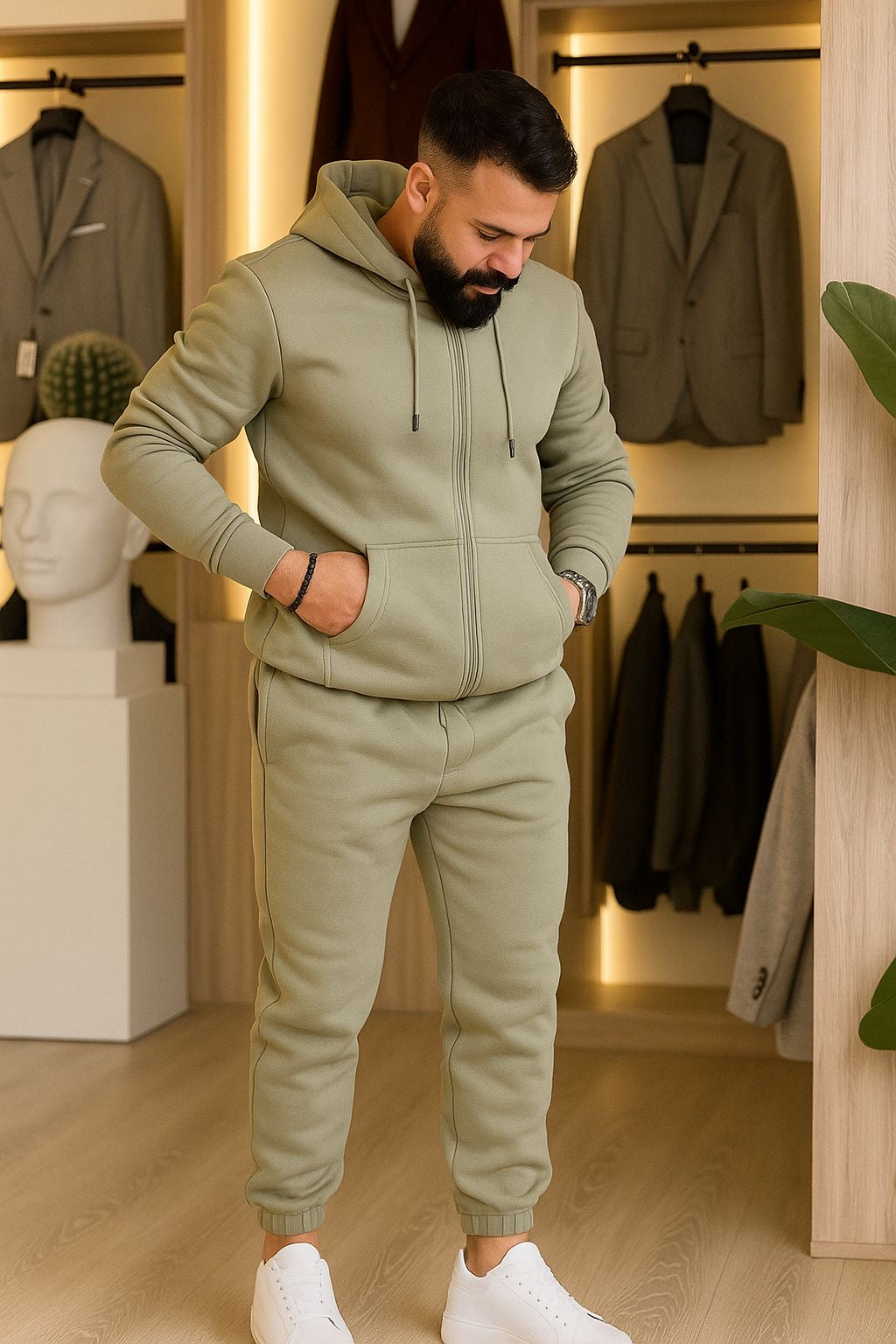Essential Tracksuit Full Zipper ( Mint Green )