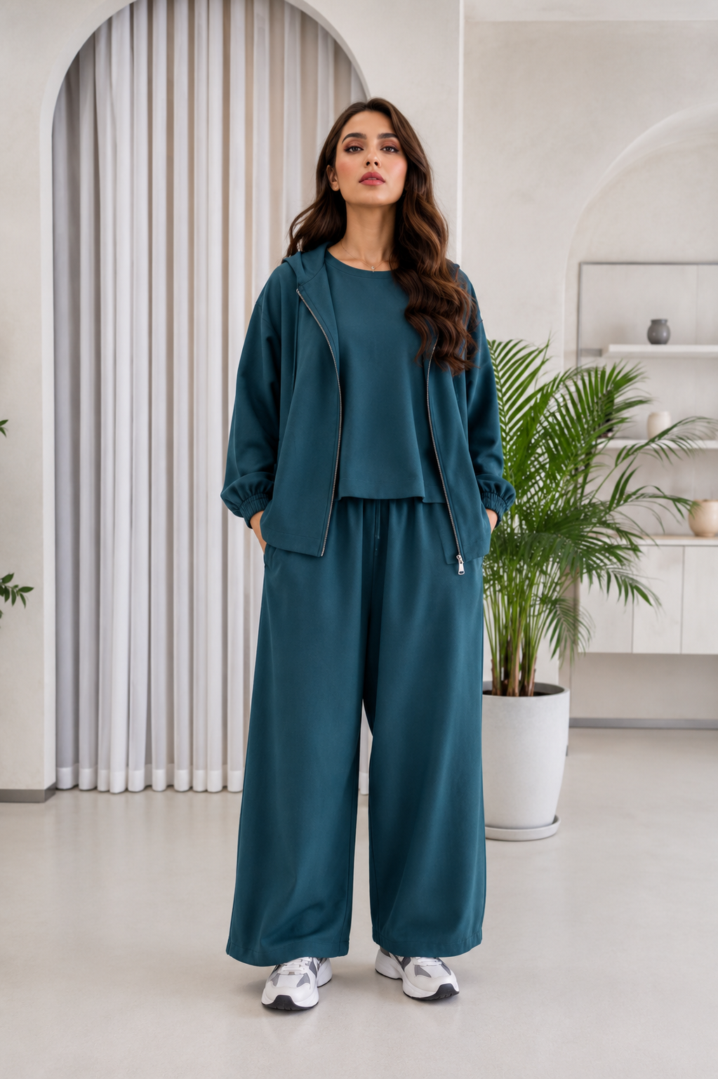3 Piece BETROL GREEN  Linen Set