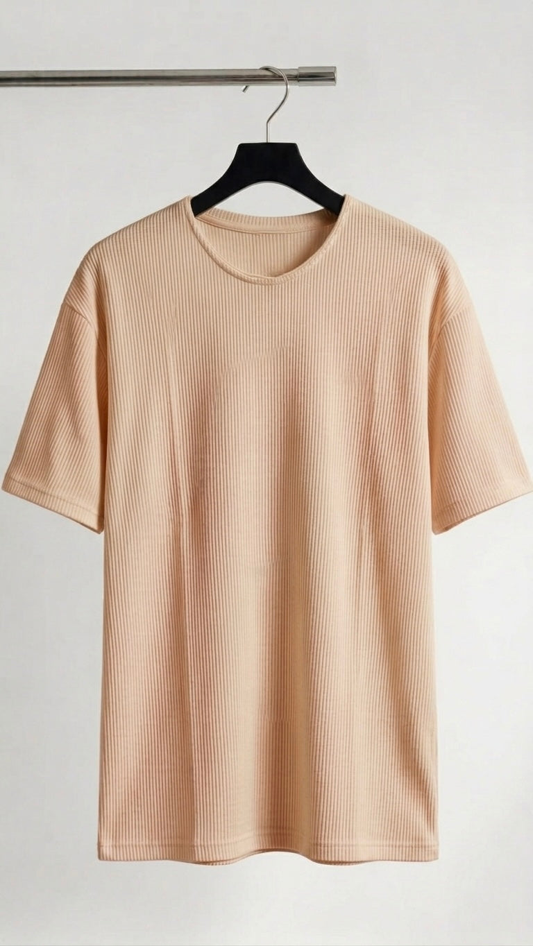 BASIC REGULAR FIT BEIGE TEES