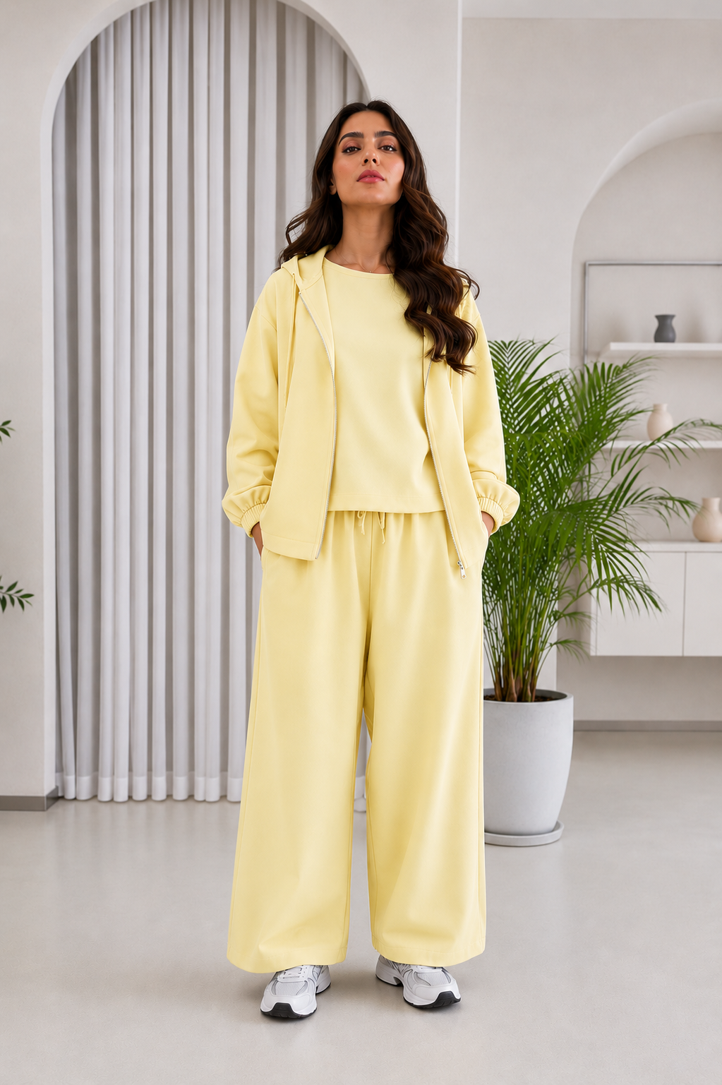 3 Piece Yellow Linen Set