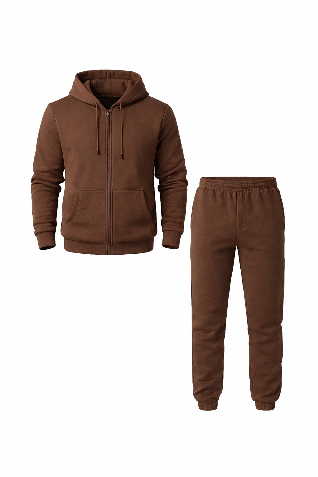Essential Tracksuit Full Zipper ( Brown )